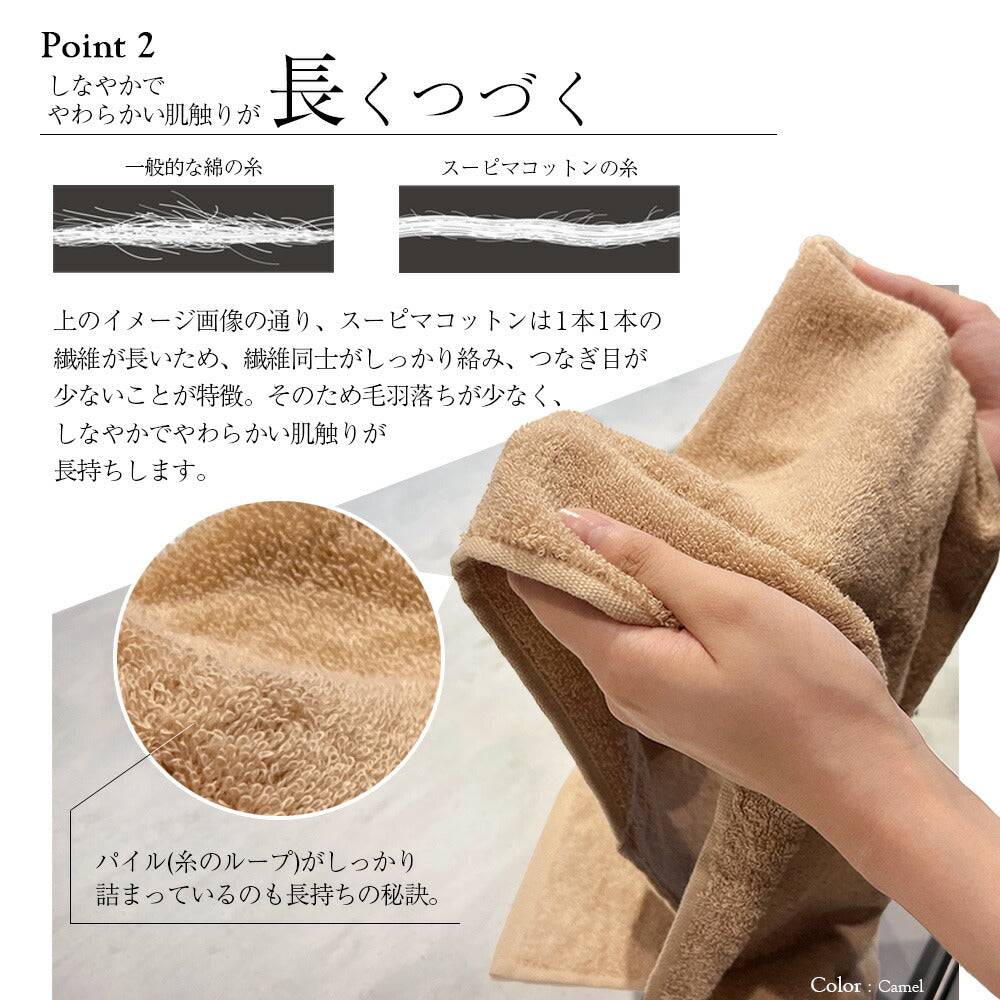 スーピマホテルタイプタオル コンパクトバスタオル